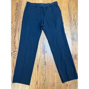 Banana Republic Tailored Slim Fit Navy Wool Dress Pants 34x34 F.lli Cerruti 1881